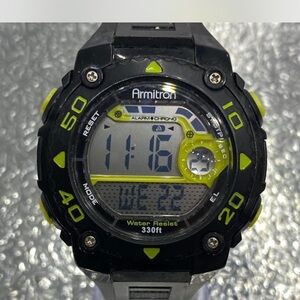 Armitron Black and Yellow Chronograph Watch